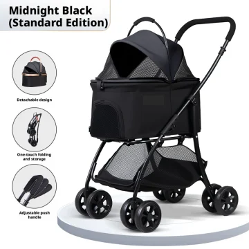 Pet Stroller 2-In-1 Detachable with Removable Lightweight 1