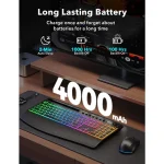 Rechargeable Backlit Keyboard and Mouse Combo with Wrist 2 | PricZone Rechargeable Backlit Keyboard and Mouse Combo with Wrist 2 | PricZone