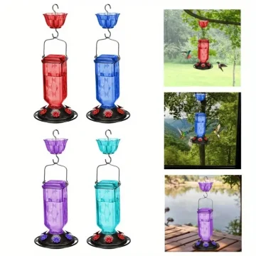 Hanging Glass Hummingbird Feeder Outdoor Bird Leak Proof 2 | PricZone