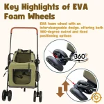 Pet Stroller Oldable Travel Crate for Small and Medium Dog 4 | PricZone Pet Stroller Oldable Travel Crate for Small and Medium Dog 4 | PricZone