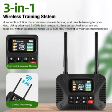 2.4Ghz Wireless Dog Fence with Waterproof Rechargeable 2