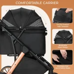 Foldable Pet Stroller for Medium Dog Cat Travel Carrier 3 | PricZone Foldable Pet Stroller for Medium Dog Cat Travel Carrier 3 | PricZone