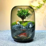 Glass Fish Tank Creative Ecological Aquarium with Timer 2 | PricZone