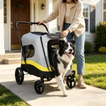 2 Size One Click Folding Dog Stroller 4 Wheel Jogger 1 | PricZone
