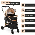 Dog Stroller Or Pets One Hand Old Puppy with 6 Shocks 5 | PricZone Dog Stroller Or Pets One Hand Old Puppy with 6 Shocks 5 | PricZone