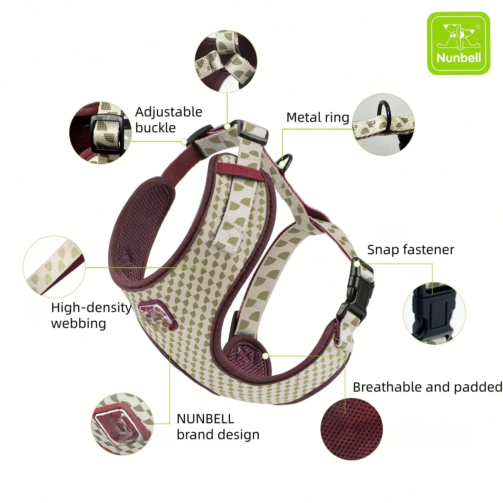 Geometric Pattern Dog Chest Harness and Leash Set 5 | PricZone Geometric Pattern Dog Chest Harness and Leash Set 5 | PricZone