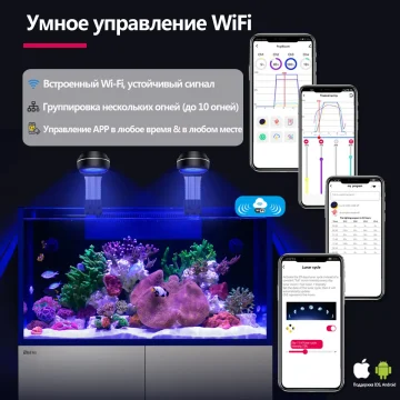 Popbloom-Marine Aquarium Light 60W/100W Reef LED Lamp 2
