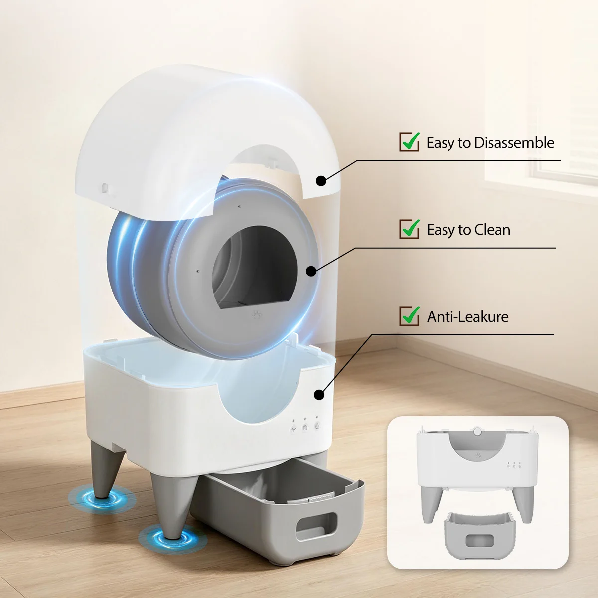 95L Automatic Smart Cat Litter Box Self Cleaning Fully 5 | PricZone 95L Automatic Smart Cat Litter Box Self Cleaning Fully 5 | PricZone