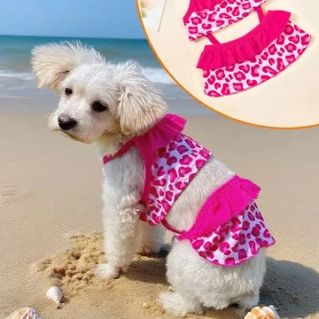 Pet Dog Lace Printed Camisole Dress for Daily Wear 2
