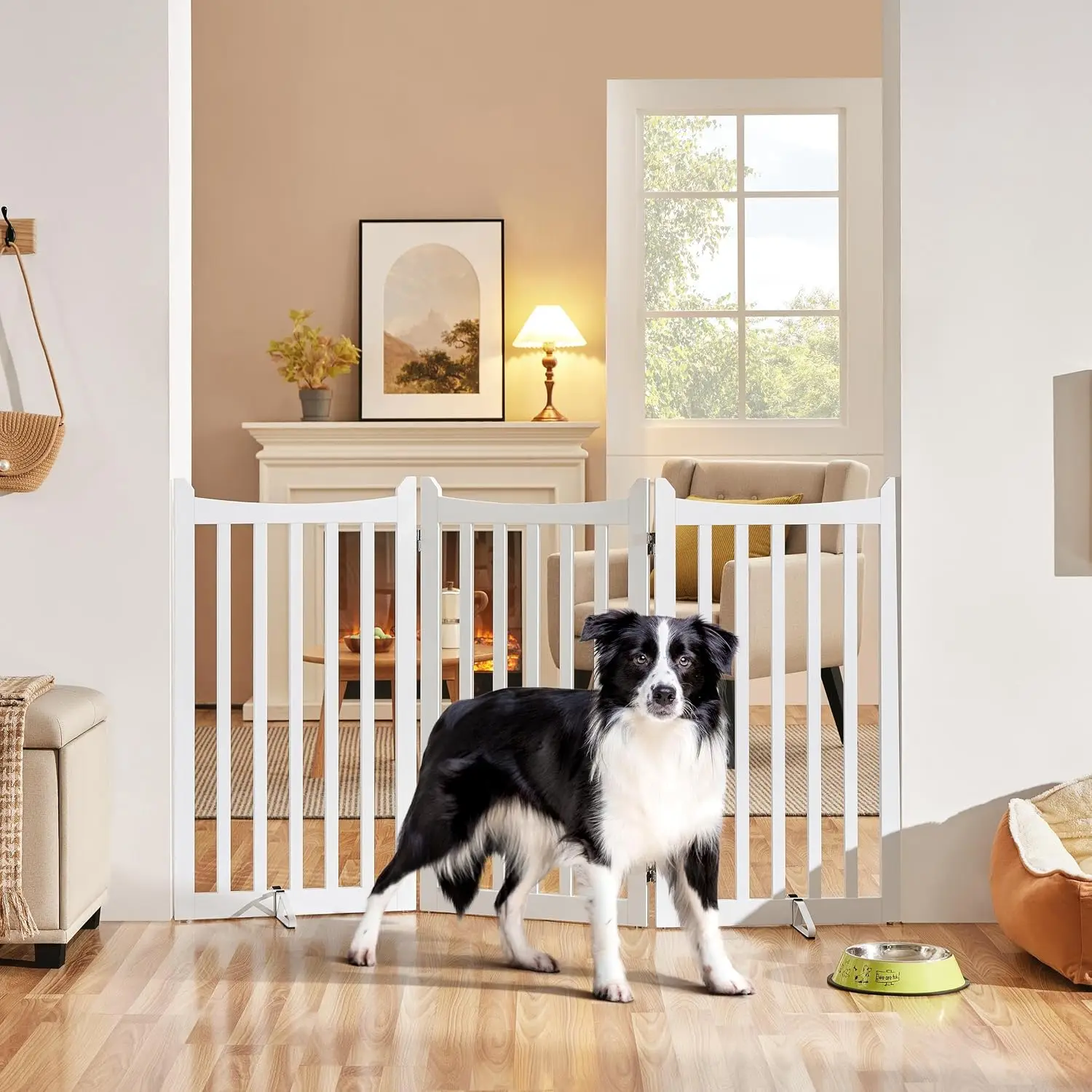 Freestanding Wooden Dog Gate 3Panel 36In H Foldable Pet 3 | PricZone Freestanding Wooden Dog Gate 3 Panel 36In H Foldable Pet 3 | PricZone