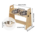 Height Adjustable Elevated Dog Bowls Tall Raised Feeder 5 | PricZone