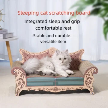 Cat Scratch Board Nest Sofa Bed Integrated L-Shaped 1