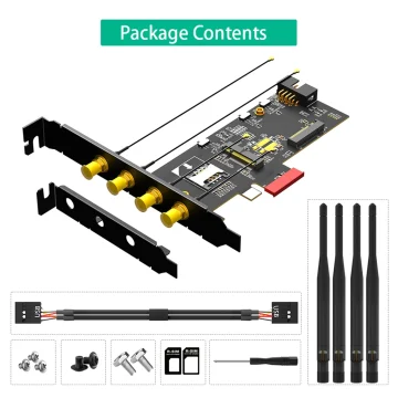 M2 3G4G WiFi Card to PCIe x1 Adapter 2 | PricZone