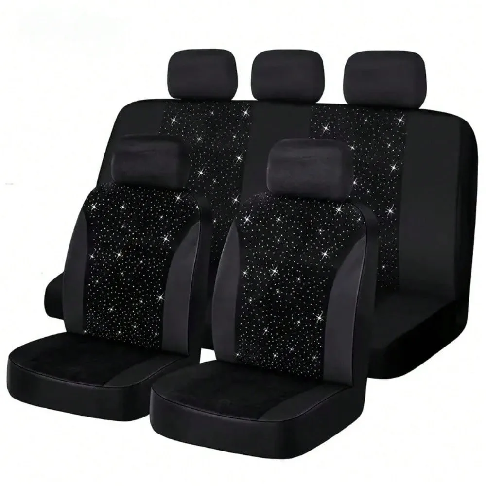 Complete Set Of 5 Shiny Car Seat Covers for Women 1 | PricZone Complete Set Of 5 Shiny Car Seat Covers for Women 1 | PricZone