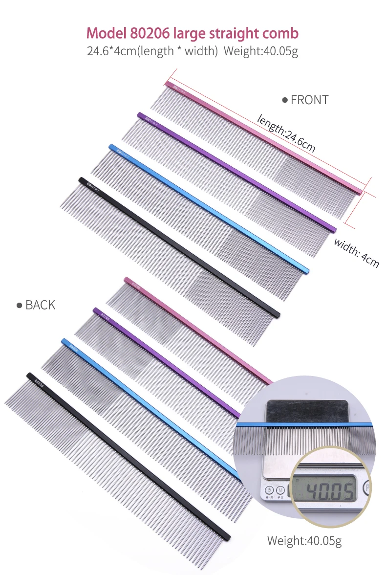 Fenice Metal Comb for Dogs Stainless Steel Pet Dog Cat Pin 36
