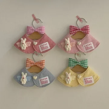 Cute Plaid Rabbit Cape Pet Scarf for Cats and Dogs 1 | PricZone
