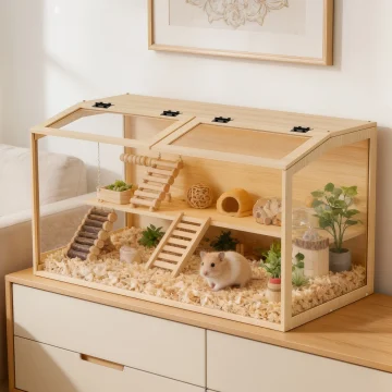 60/80/100/Cm Hamster Cage Chewproof Wooden Guinea Pig Cages 2