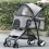 Pet Dog Stroller Foldable Travel Carrier Strolling Cart Cat