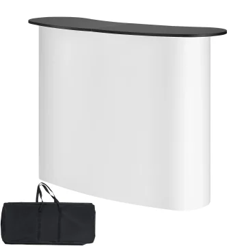 Portable Exhibition Counter Stand with Foldable Wall 1 | PricZone