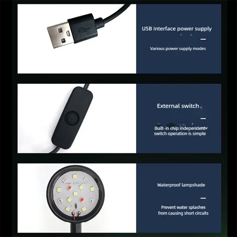 USB LED Fish Tank Clip Lamp High Transparency Bright 4 | PricZone USB LED Fish Tank Clip Lamp High Transparency Bright 4 | PricZone