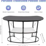52in PopUp Trade Show Reception Desk Foldable Table Stand 6 | PricZone 52 in Pop Up Trade Show Reception Desk Foldable Table Stand 6 | PricZone