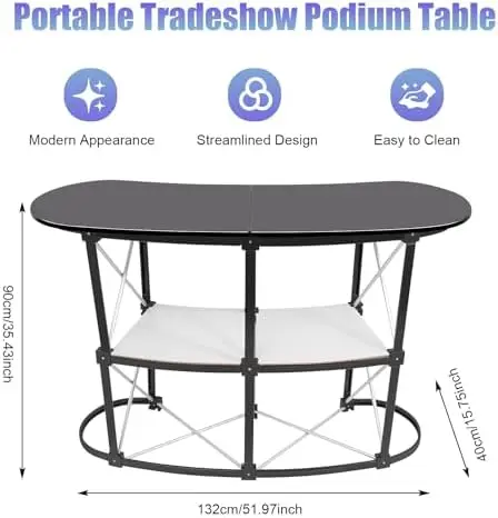 52in PopUp Trade Show Reception Desk Foldable Table Stand 6 | PricZone 52 in Pop Up Trade Show Reception Desk Foldable Table Stand 6 | PricZone