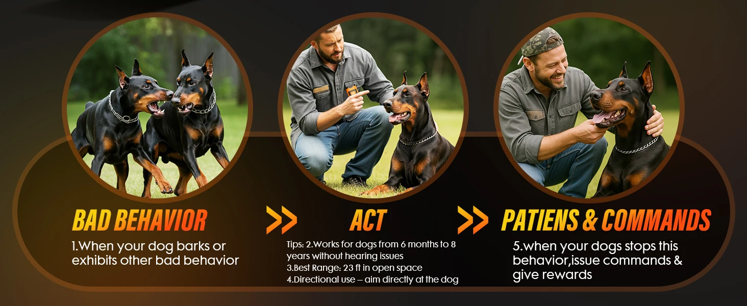 Rechargeable Ultrasonic Dog Barking Control Device 6 18