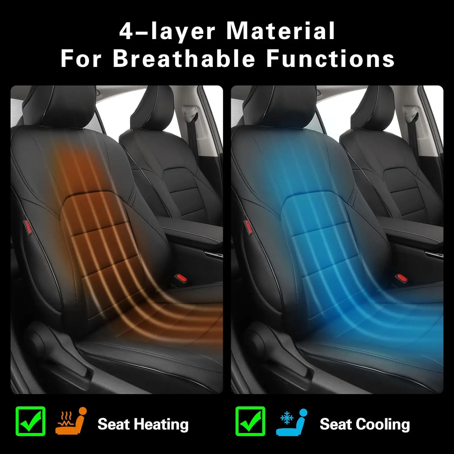 Toyota Camry Waterproof Leather Car Seat Covers Custom Fit 14