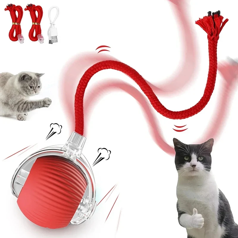 Rechargeable Automatic Rolling Cat Toy with Fake Tail 5 | PricZone Rechargeable Automatic Rolling Cat Toy with Fake Tail 5 | PricZone