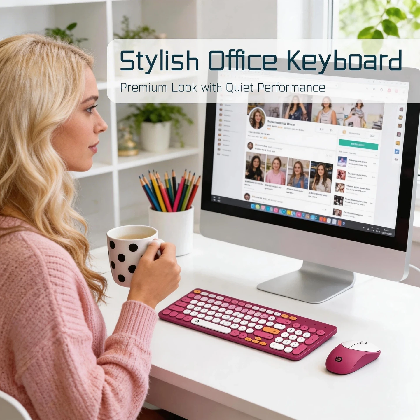 Wireless Keyboard and Mouse Combo with Cleaning Brush 2 | PricZone Wireless Keyboard and Mouse Combo with Cleaning Brush 2 | PricZone