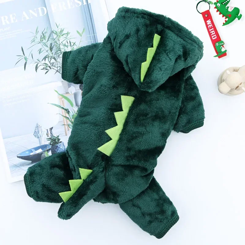 Dinosaur Dog Fleece Jumpsuits Winter Coat for Small Dogs 3 | PricZone Dinosaur Dog Fleece Jumpsuits Winter Coat for Small Dogs 3 | PricZone