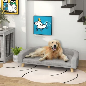 Dog Sofa Couch Pet Bed with Comfortable Luxury Cushion 2