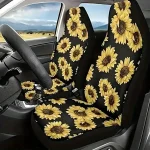 Sunflower Pattern Car Seat Cover Set Universal Fit 6 | PricZone Sunflower Pattern Car Seat Cover Set Universal Fit 6 | PricZone