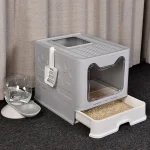 XXL Large Space Foldable Cat Litter Box with Front Entry 1 | PricZone