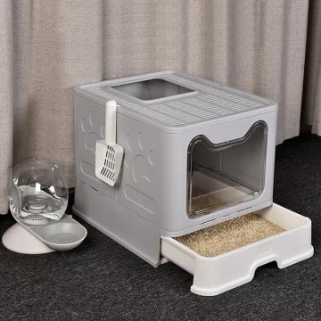 XXL Large Space Foldable Cat Litter Box with Front Entry 1 | PricZone
