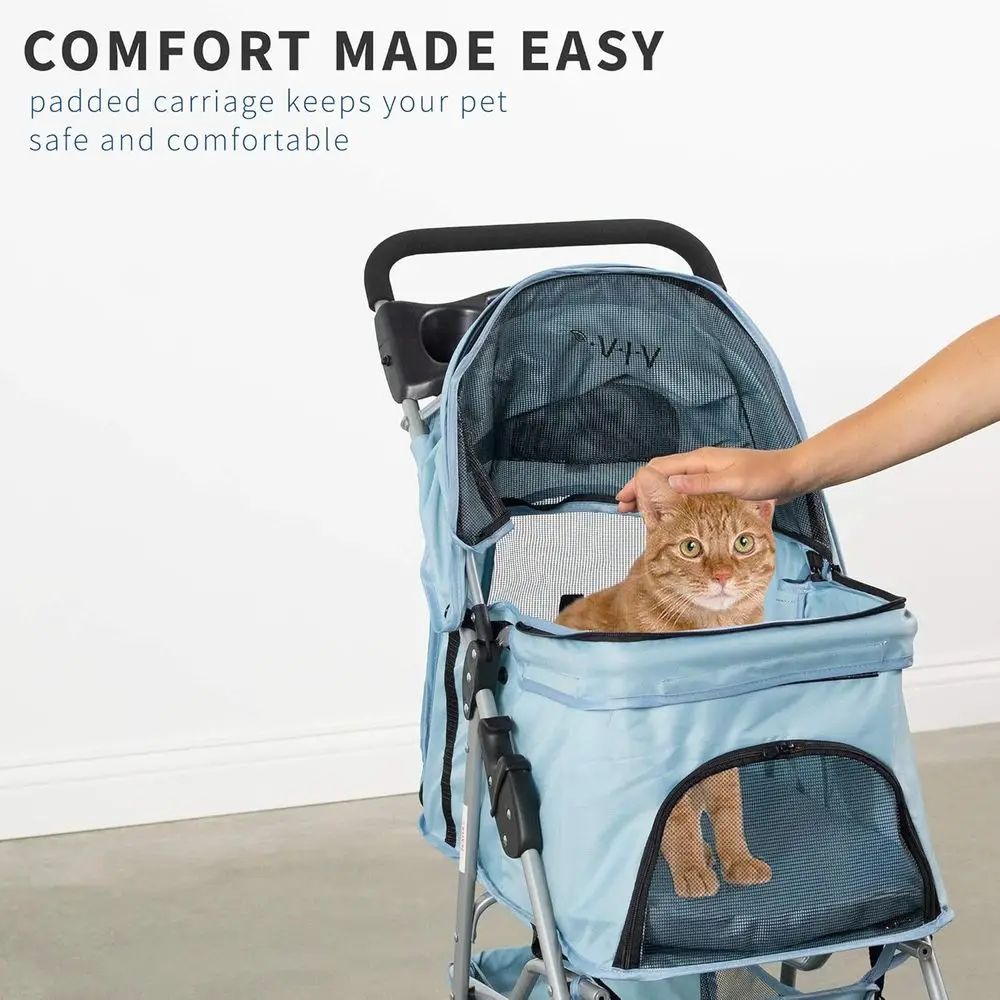 Wheel Pet Stroller Or Cat Dog and More Portable Carrier 4 | PricZone Wheel Pet Stroller Or Cat Dog and More Portable Carrier 4 | PricZone