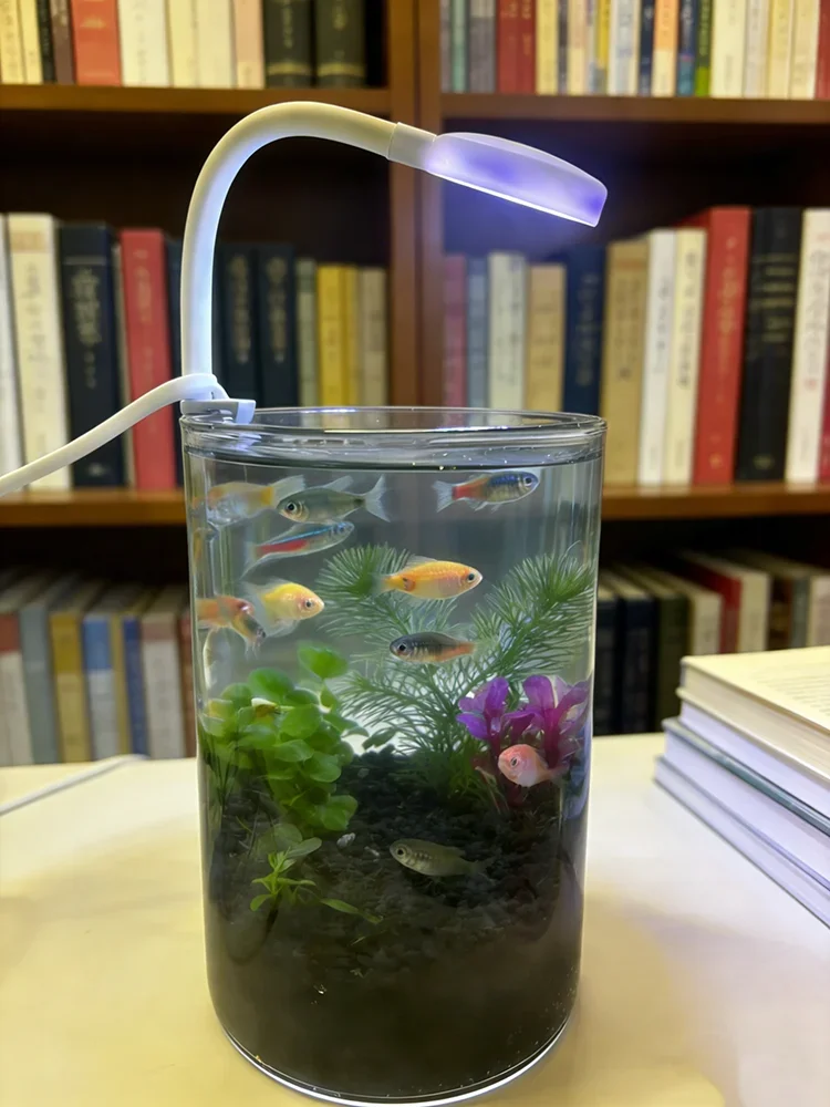 USB LED Fish Tank Clip Lamp High Transparency Bright 14