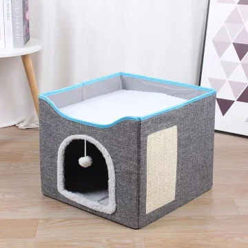 Cat Beds for Indoor Cats Large Cave for Pet House 2