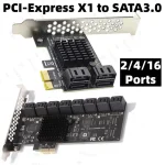 Ports SATA III PCIe Expansion Card 6Gbps 30 to 1X4X 1 | PricZone