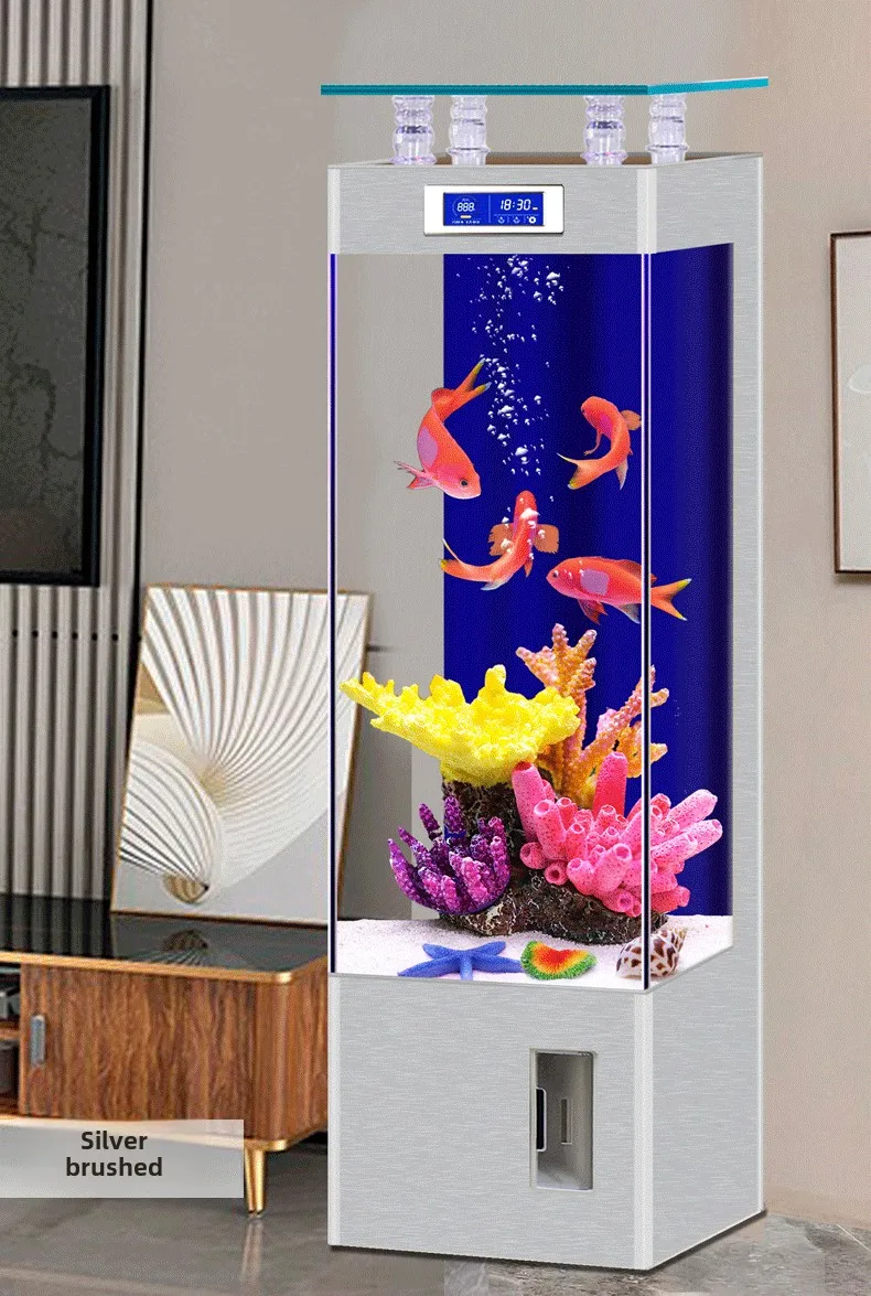 Hys Glass Fish Tank Living Room Small Household Vertical 18