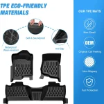 Nilight Tpe Floor Mats for Chevy Silverado GMC Sierra 1500 3 | PricZone