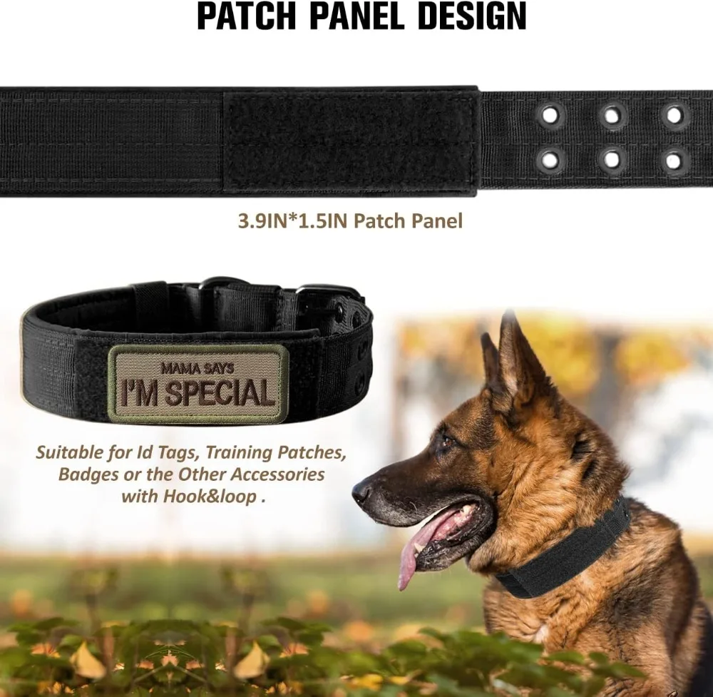 Military Dog Collar Adjustable Nylon with Metal Buckle Soft 3 | PricZone Military Dog Collar Adjustable Nylon with Metal Buckle Soft 3 | PricZone
