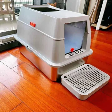 4-Style Cat Litter Box with Lid Large Kitty Enclosed 1