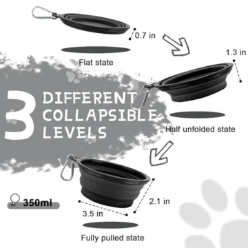 Collapsible Dog Bowls for Travel 2-Pack Water Bowl for Dogs 2