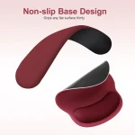 Ergonomic Wrist Rest for Mouse and Keyboard Curved Wine 4 | PricZone