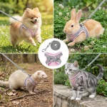 Bunny Harness Leash Set EscapeProof Soft Vest for Rabbit 6 | PricZone Bunny Harness Leash Set Escape Proof Soft Vest for Rabbit 6 | PricZone