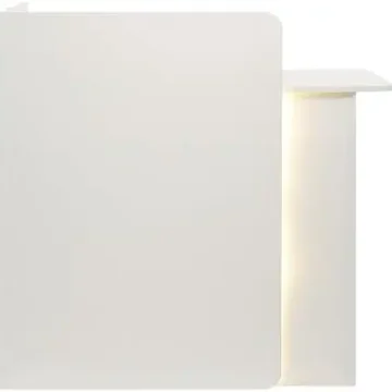 L Shaped Reception Desk with Counter and Lockable Drawer 1 | PricZone