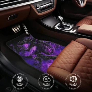 Purple Dragon Design Car Floor Mats for All Weather 2