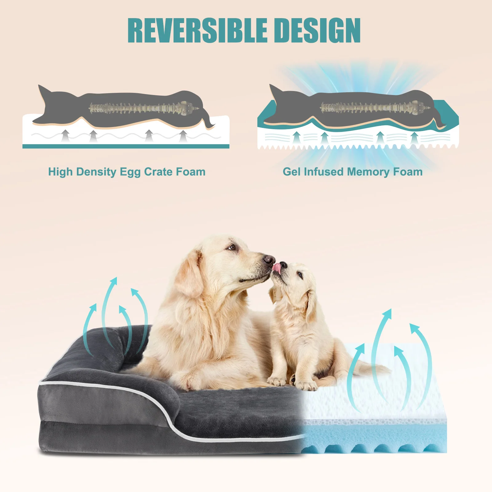 Mcq 42X32 Inch Memory Foam Dog Bed Xl Machine Washable 6 | PricZone Mcq 42X32 Inch Memory Foam Dog Bed Xl Machine Washable 6 | PricZone