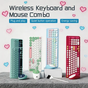 Wireless Keyboard and Mouse Combo with Cleaning Brush 1 | PricZone